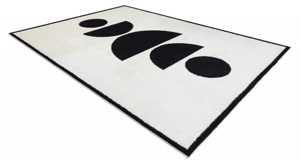 Dywany Łuszczów , AKCIA: 80x150 cm Kusový koberec Mode 8598 geometric cream/black, čiernobiela, detská izba
