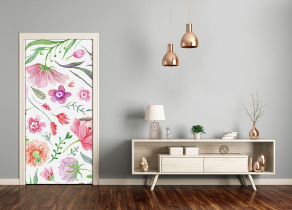 Samolepiace fototapety na dvere poľné kvety 85x205 cm