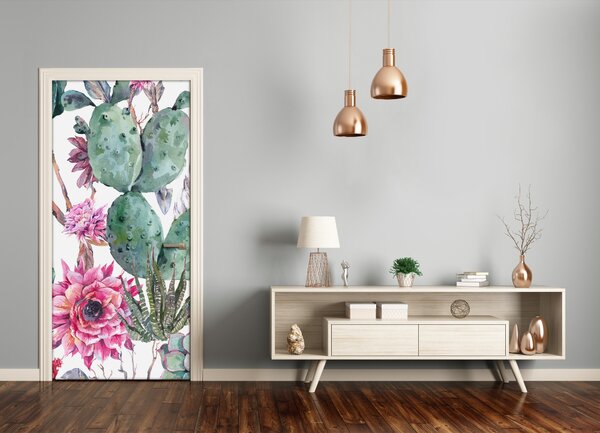 Samolepiace fototapety na dvere kaktusy 75x205 cm