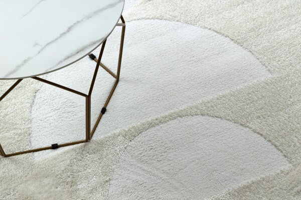 Dywany Łuszczów , Kusový koberec Mode 8598 geometric cream, 80x150, biela, kancelária