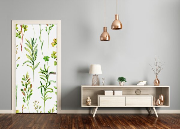 Samolepiace fototapety na dvere bylinky 75x205 cm