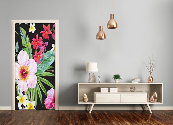 Samolepiace fototapety na dvere havajský vzor 85x205 cm