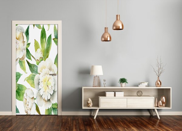 Samolepiace fototapety na dvere pivonky 85x205 cm