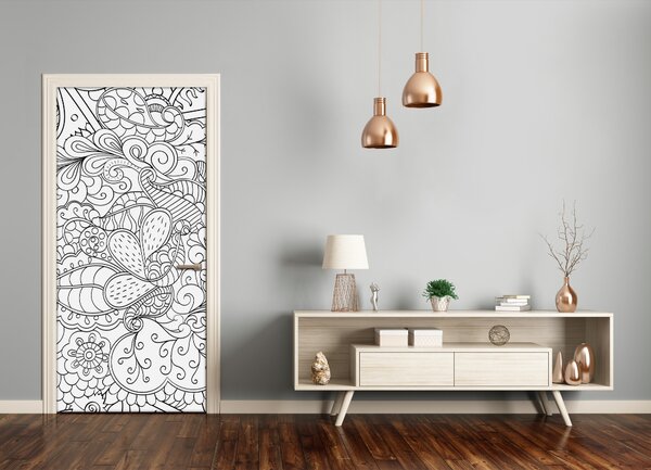 Samolepiace fototapety na dvere pozadia Zentangle 75x205 cm
