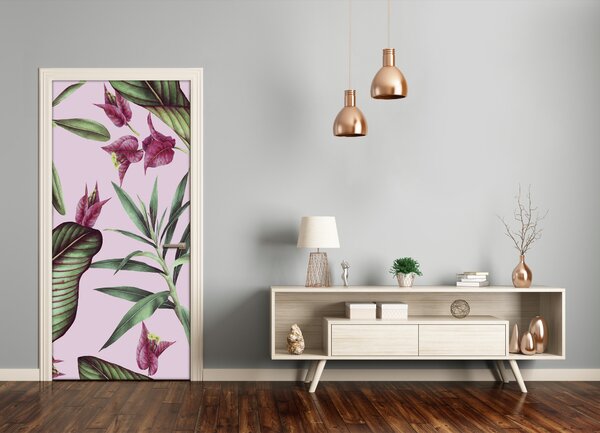 Samolepiace fototapety na dvere havajský vzor 85x205 cm