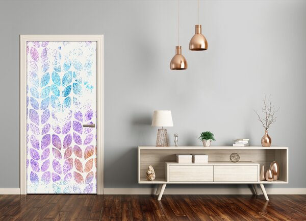 Samolepiace fototapety na dvere Kolorowe listy 85x205 cm