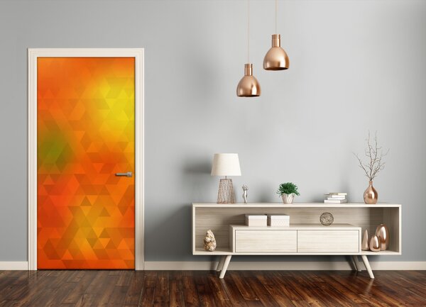 Fototapeta na dvere abstrakcie trojuholníky 85x205 cm