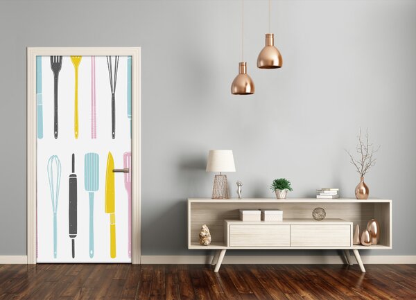 Fototapeta na dvere príbory 85x205 cm