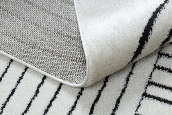 Dywany Łuszczów , Kusový koberec Mode 8587 geometric cream/black, 120x170, béžová, chodba / predsieň