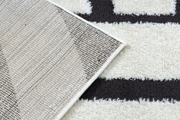 Dywany Łuszczów , Kusový koberec Mode 8631 geometric cream/black, 120x170, čiernobiela, kancelária