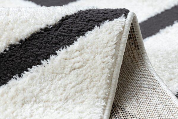 Dywany Łuszczów , Kusový koberec Mode 8631 geometric cream/black, 120x170, čiernobiela, kancelária