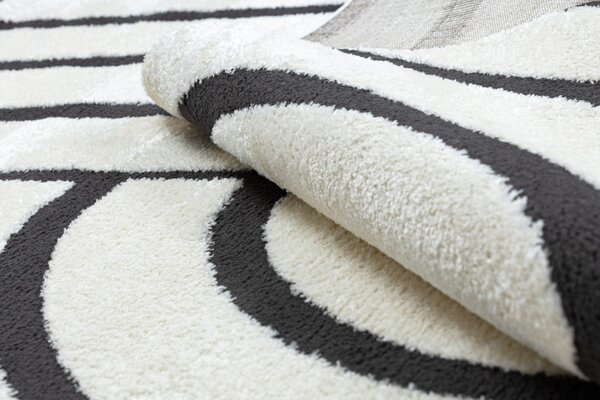 Dywany Łuszczów , Kusový koberec Mode 8631 geometric cream/black, 120x170, čiernobiela, kancelária