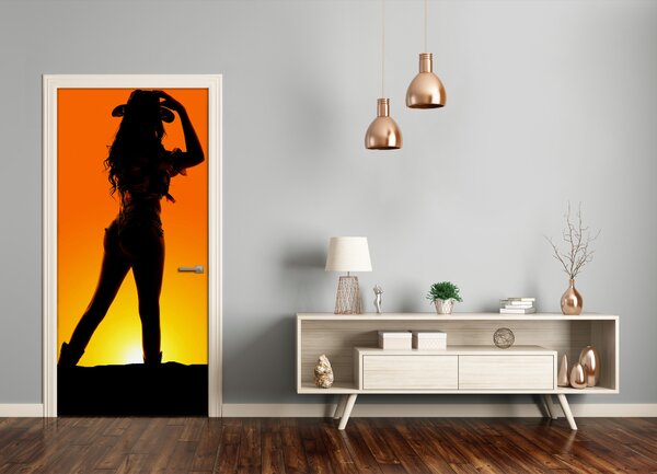 Fototapeta na dvere silueta kovoj 85x205 cm