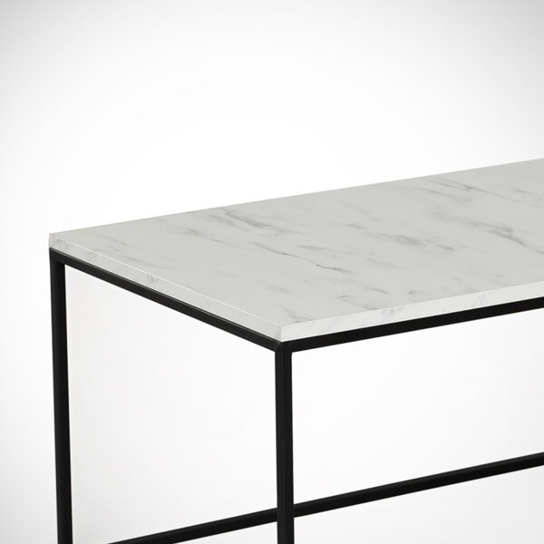 Kalune Design Konferenčný stolík Cosco mramor biely/čierny