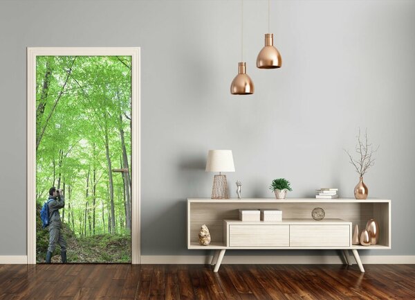 Fototapeta na dvere ľudia ornitológ 95x205 cm