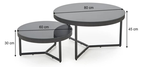 HALMAR Konferenčný stolík Cosmo 80 cm čierny