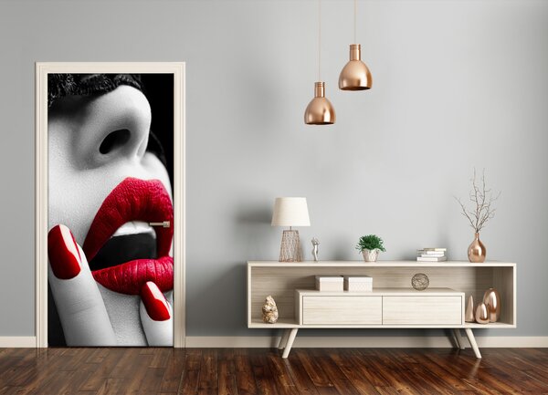 Fototapeta na dvere čipka maska 75x205 cm