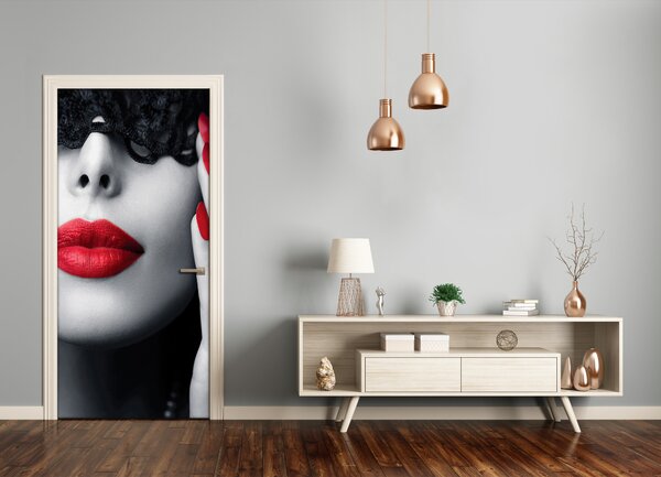 Fototapeta na dvere čipka maska 75x205 cm