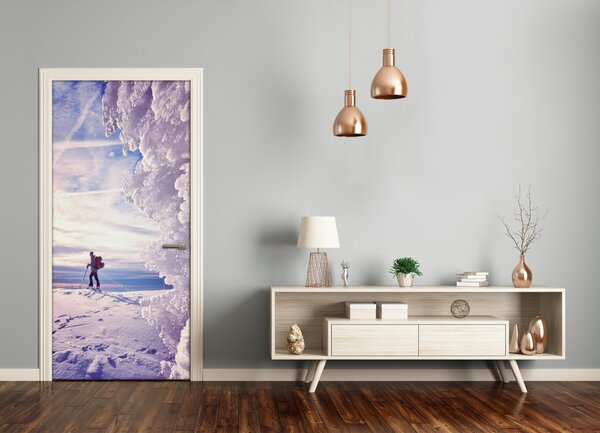 Fototapeta na dvere ľudia lyžiar 95x205 cm