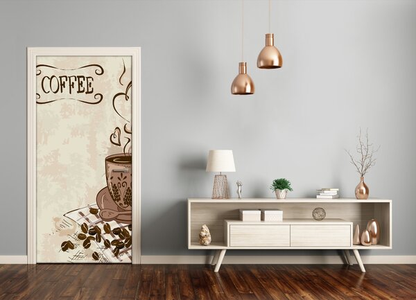 Fototapeta na dvere aromatická káva 75x205 cm