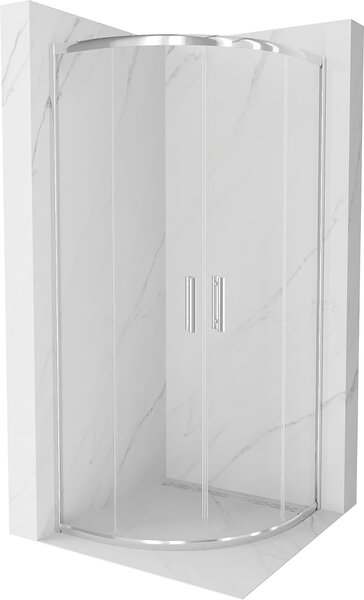 Mexen RIO - Štvrťkruhový sprchovací kút 80x80 cm, číre sklo-chrómový profil, 863-080-080-01-00