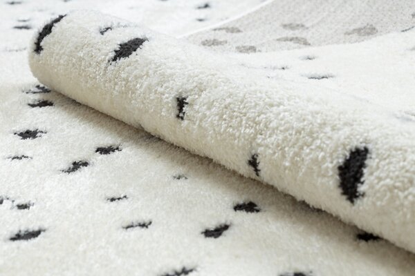 Dywany Łuszczów , Kusový koberec Mode 8508 cream/black, 80x150, biela, chodba / predsieň