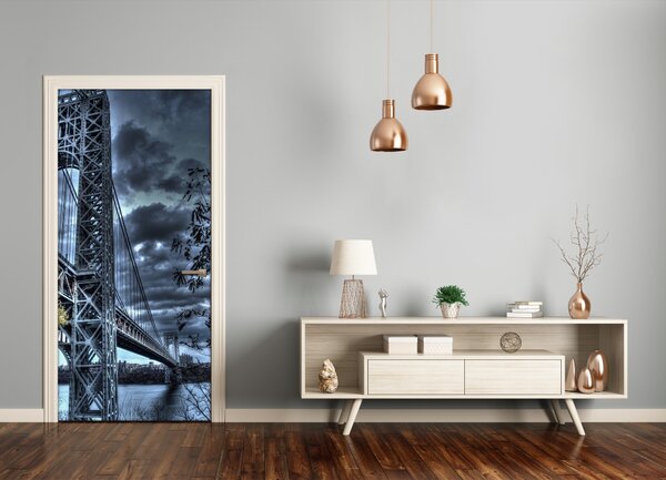 Fototapeta samolepiace na dvere most Nový York 85x205 cm