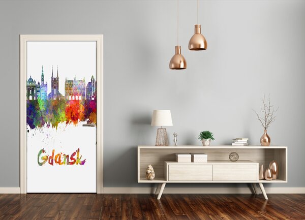 Fototapeta samolepiace na dvere farebný Gdansk 75x205 cm