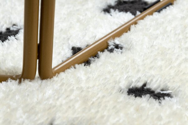 Dywany Łuszczów , Kusový koberec Mode 8508 cream/black, 80x150, biela, chodba / predsieň