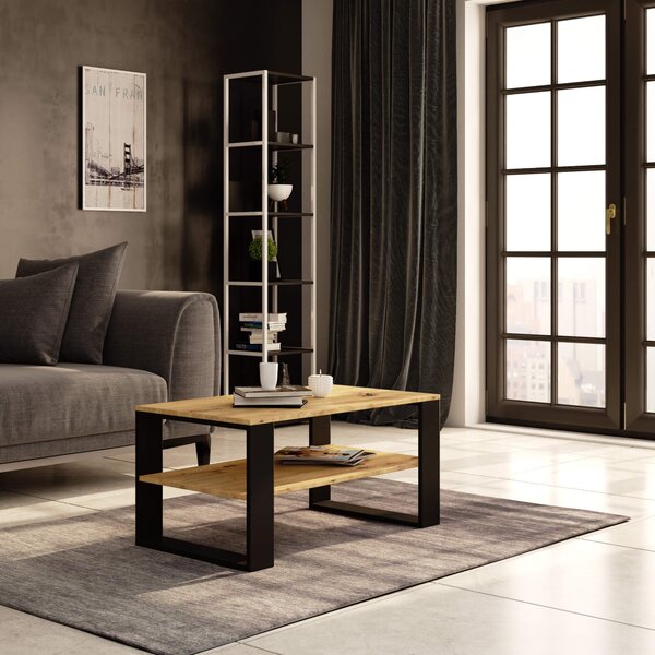 Ak furniture Konferenčný stolík DOMI II dub artisan/čierny