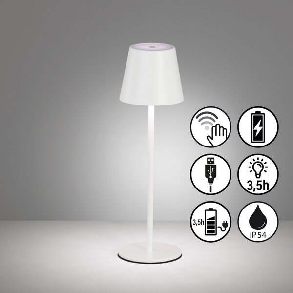 NABÍJATEĽNÁ STOLNÁ LAMPA 11/36,5 cm - Vonkajšie osvetlenie