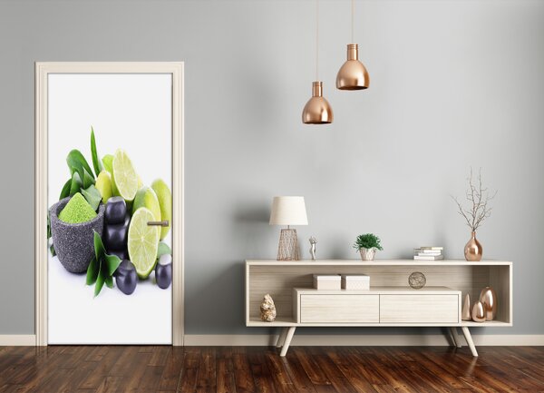 Fototapeta na dvere samolepiace citrusy a kamenia 85x205 cm