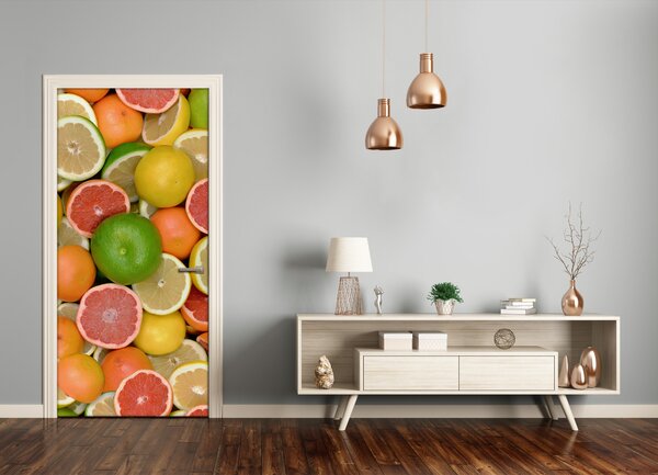 Fototapeta na dvere samolepiace citrusové ovocie 95x205 cm