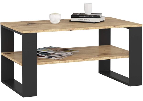 Ak furniture Konferenčný stolík DOMI II dub artisan/čierny