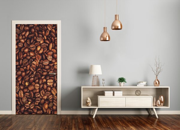 Fototapeta na dvere samolepiace zrnká kávy 95x205 cm