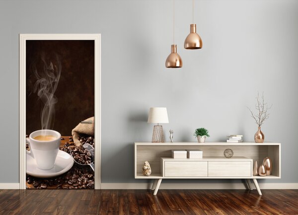Fototapeta na dvere samolepiace šálka kávy 75x205 cm