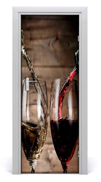 Fototapeta na dvere samolepiace víno v pohári 75x205 cm