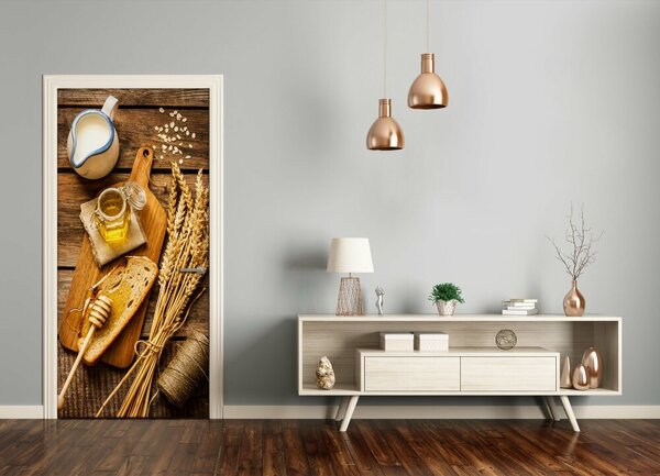 Fototapeta na dvere samolepiace raňajky 75x205 cm