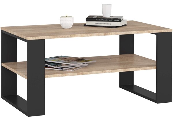 Ak furniture Konferenčný stolík DOMI II dub sonoma/čierny