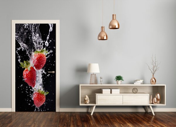 Fototapeta na dvere samolepiace jahody 95x205 cm