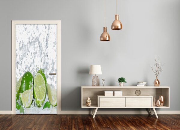 Fototapeta na dvere do domu samolepiace limetka 95x205 cm