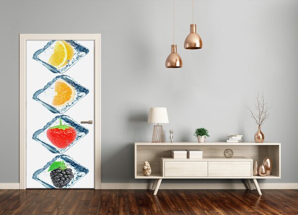 Fototapeta na dvere samolepiace ovocie a ľad 85x205 cm