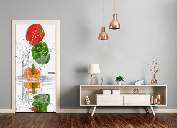 Fototapeta na dvere do domu samolepiace paprika 85x205 cm
