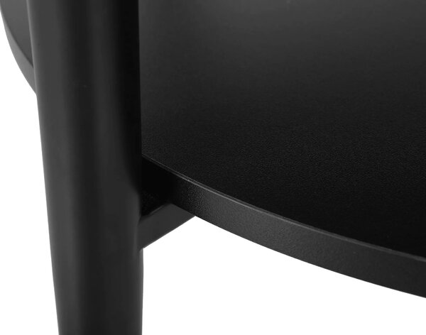Signal Konferenčný stolík Ella 80 cm biely mramor/čierny
