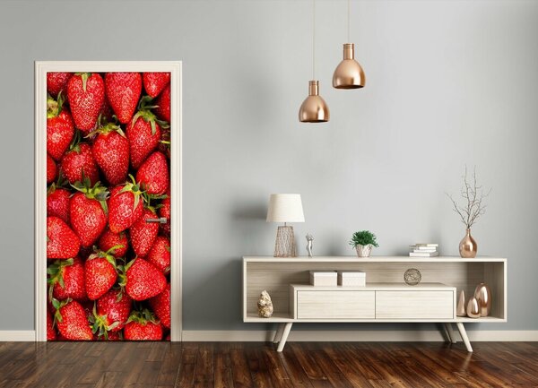 Fototapeta na dvere samolepiace jahoda 75x205 cm