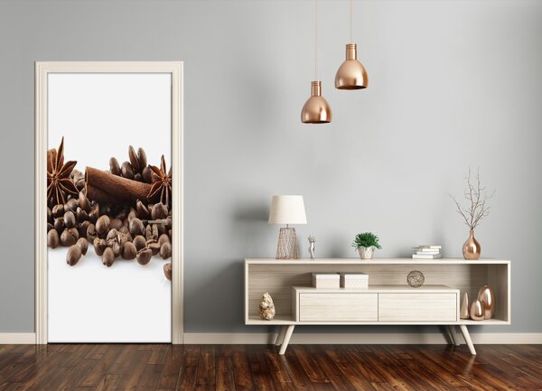 Fototapeta na dvere samolepiace zrnká kávy 85x205 cm