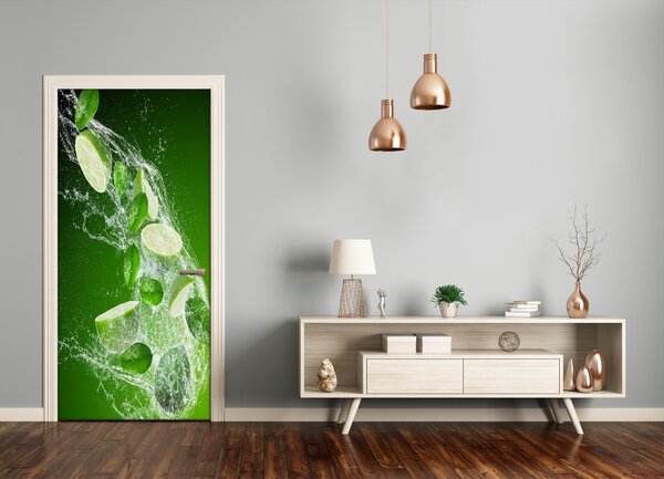 Fototapeta na dvere do domu samolepiace limetky 75x205 cm