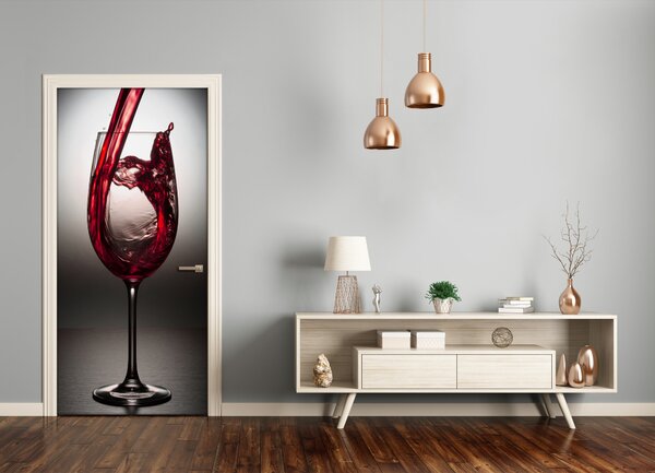 Fototapeta na dvere samolepiace červené víno 85x205 cm