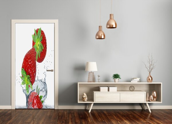 Fototapeta na dvere samolepiace jahoda 85x205 cm