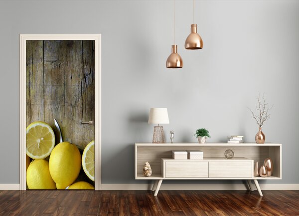 Fototapeta na dvere do domu samolepiace citróny 85x205 cm